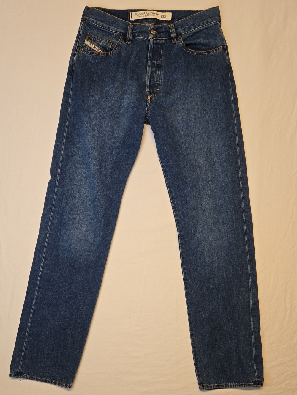 Diesel Keetar Blue Straight Tapered Leg Denim Jeans Vintage Y2K
